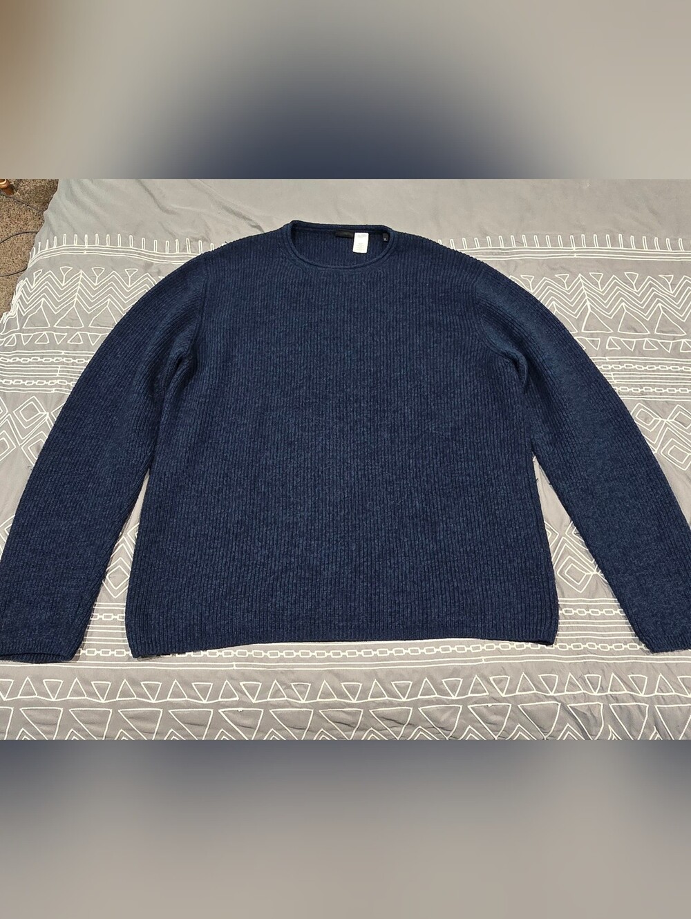 Paul Smith Ribbed Wool Sweater In Navy Size XL